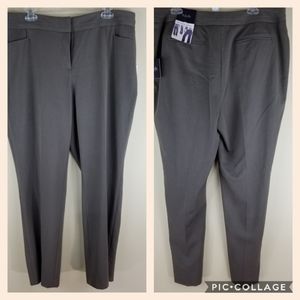 Rafaella Slim Leg Slacks Curvy Brown/Gray Size 16